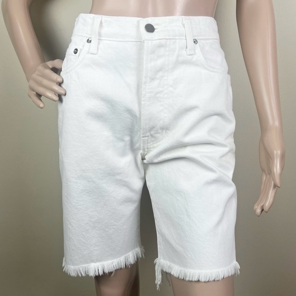 NEW SABLYN REVOLVE WHITE DENIM BERMUDA SHORTS - Picture 2 of 9